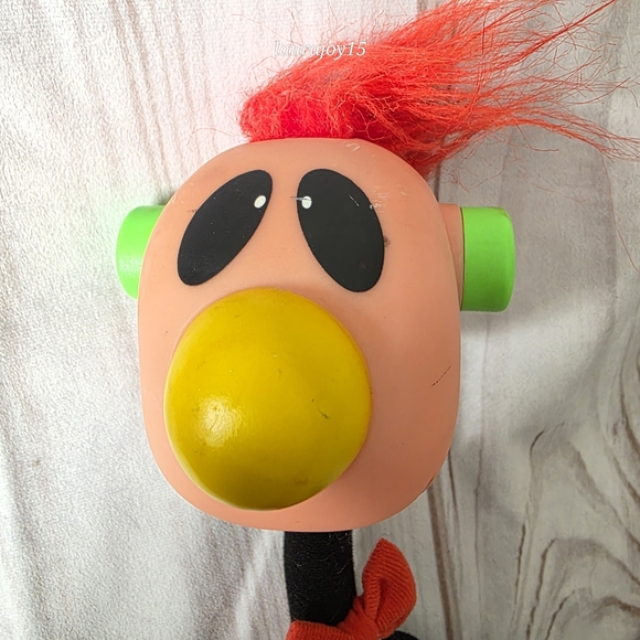 Ertl Jibber Jabber Plush Doll Toy Red Mohawk Rainbow Graffiti 15 Inch 1994